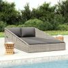 Patio Bed Gray 43.3"x78.7" Poly Rattan