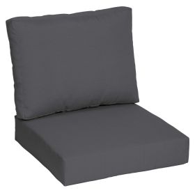 45" x 24" Grey Rectangle Outdoor 2-Piece Deep Seat Cushion