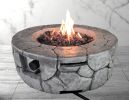 Living Source International 9'' H x 28'' W Fiber Reinforced Concrete Outdoor Fire pit(Stone Gray)