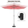 22Lbs Patio Resin Umbrella Base with Wicker Style for Outdoor Use