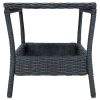 Patio Table Dark Gray 17.7"x17.7"x18.3" Poly Rattan