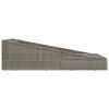 Patio Bed Gray 43.3"x78.7" Poly Rattan