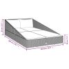 Patio Bed Gray 43.3"x78.7" Poly Rattan