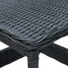 Patio Table Dark Gray 17.7"x17.7"x18.3" Poly Rattan