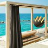 2 pcs W54xL84in Outdoor Patio Curtain/Coffee Liqueur