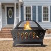 25.98'' Square IRON FIRE PIT OUTDOOR