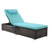 Outdoor PE Wicker Chaise Lounge - 2 Piece patio lounge chair; chase longue; lazy boy recliner;outdoor lounge chairs set of 2;beach chairs; recliner ch