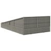 Patio Bed Gray 43.3"x78.7" Poly Rattan