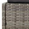 Patio Bed Gray 43.3"x78.7" Poly Rattan