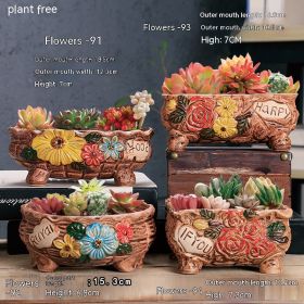 Ceramic Large Diameter Succulent Flowerpot (Option: 72Style-Ceramic)