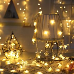 Room layout led lantern flashing string lights starry (Option: Warm white-5M50-Switch)