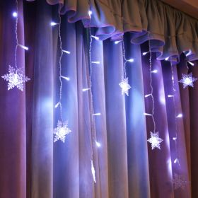 LED ice bar lamp snowflake hanging (Option: Purple-3.5m-AU)