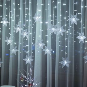 LED ice bar lamp snowflake hanging (Option: White-3.5m-UK 220V)