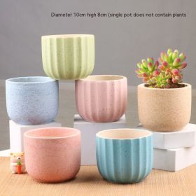 Succulent Small Flower Pot Stoneware Breathable Purple Sand Absorbent Basin (Option: 048-Ceramic)