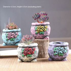 Succulent Bonsai Braised Purple Sand Simple Small Flower Pot (Option: 2248 Rose Pots 4-Ceramic Medium)