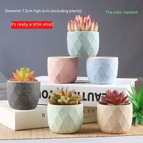 Succulent Small Flower Pot Stoneware Breathable Purple Sand Absorbent Basin (Option: Light Gray 1339-Ceramic)