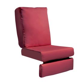 Indoor Outdoor Recliner Replacement Cushion;  Patio Furniture Chair Sofa Washable Cushion Deep Seat;  UV Protected;  Fade Protected and Water Spill Re (Color: Red)