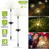 2Pcs Solar Powered Starburst Lights 240 LEDs Firework Lamp Garden Path Decor Lights