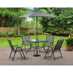 6-Piece Outdoor Patio Dining Set (Color: Gray)