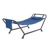 Polyester Hammock with Stand and Pillow, Brown 90.55"L x 38"W x 32"H