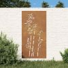 Patio Wall Decoration 41.3"x21.7" Corten Steel Bamboo Design