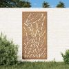 Patio Wall Decoration 41.3"x21.7" Corten Steel Leaf Design