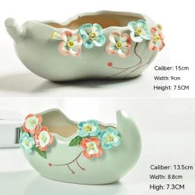 Ceramic Large Diameter Succulent Flowerpot (Option: 53style-Ceramic)