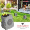 5 CORE Rock Garden Wireless Outdoor Speakers IPx6 Waterproof Weatherproof TWS Bluetooth 5.3 Speaker w Solar & USB Charging 7 LED Lights 6 Hr Playtime