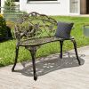 Aluminum Patio Outdoor Garden Bench Chair Loveseat Cast