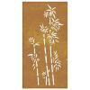 Patio Wall Decoration 41.3"x21.7" Corten Steel Bamboo Design