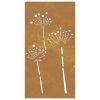 Patio Wall Decoration 41.3"x21.7" Corten Steel Flower Design