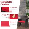 3 Pieces Patio Wicker Furniture Set with Storage Table and Protective Cover