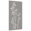 Patio Wall Decoration 41.3"x21.7" Corten Steel Bamboo Design