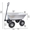 Folding car Poly Garden dump truck with steel frame, 10 inches. Pneumatic tire