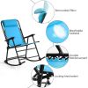 Outdoor Patio Headrest Folding Zero Gravity Rocking Chair