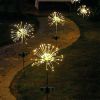 2Pcs Solar Powered Starburst Lights 240 LEDs Firework Lamp Garden Path Decor Lights