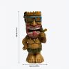 1pc, Drum Tiki Solar Light For Home And Outdoor Decor, Drum Tiki Solar Powered Flickering LED Garden Light Backyard Bongo Tiki Halloween Decoration