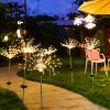 2Pcs Solar Powered Starburst Lights 240 LEDs Firework Lamp Garden Path Decor Lights