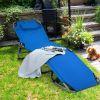 Folding Chaise Lounge Chair Bed Adjustable Outdoor Patio Beach