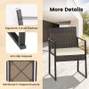 3 Pieces Modern Heavy Duty Patio Furniture Set with Coffee Table