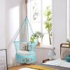 Hanging Hammock Chair with 330 Pounds Capacity and Cotton Rope Handwoven Tassels Design