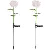 2 Packs Solar LED Chrysanthemum Lights Solar Powered Garden Flower Stake Lamp