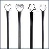 Set of 6 RC String Light Pole;  9 FT Lighting Stand ;  LED Solar Bulbs for Parties;  Christmas